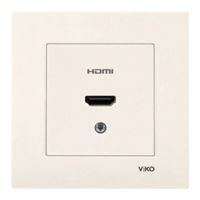Viko Karre/Meridian Krem Hdmı Konnektör Mekanizma+Kapak (Çerçeve Hariç) 90967368 - Viko