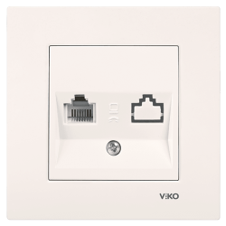 Viko Karre/Meridian Krem Tekli Nümeris Cat3 Mekanizma ( Çerçeve Hariç ) 90967213 - 2