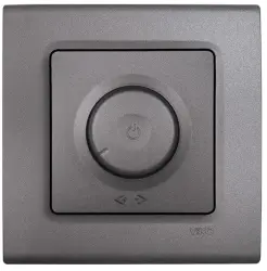 Viko Linnera Life Granit Grisi Pro Dimmer RC 400 Watt Mekanizma Kapak (Çerçeve Hariç) 90442092 - 1