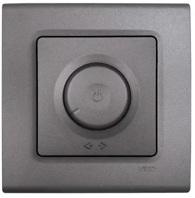 Viko Linnera Life Granit Grisi Pro Dimmer RC 400 Watt Mekanizma Kapak (Çerçeve Hariç) 90442092 - 1