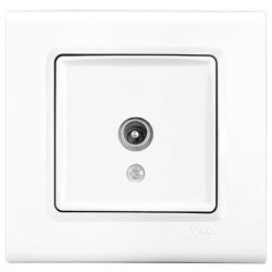 Viko Linnera/Rollina Beyaz Uydu Prizi F Konnektör - 10 Db Mek+Kapak (Çerçeve Hariç) 90440097 - Viko (1)