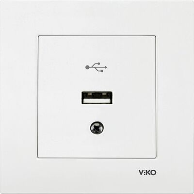 Viko Lin/Rol Beyaz Usb Konnektör (Çerçeve Hariç) 90440026 - 1