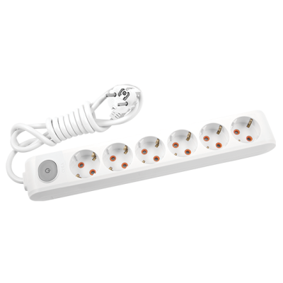 Viko Multi-Let Altılı Grup Priz Anahtarlı Topraklı 3 Metre Beyaz (Çocuk Korumalı) 90117603 - 1