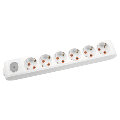 Viko Multi-Let Altılı Grup Priz Anahtarlı Topraklı Klemensli Beyaz (Çocuk Korumalı) 90117600 - 1