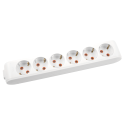 Viko Multi-Let Altılı Grup Priz Topraklı Klemensli Beyaz (Çocuk Korumalı) 90113600 - Viko