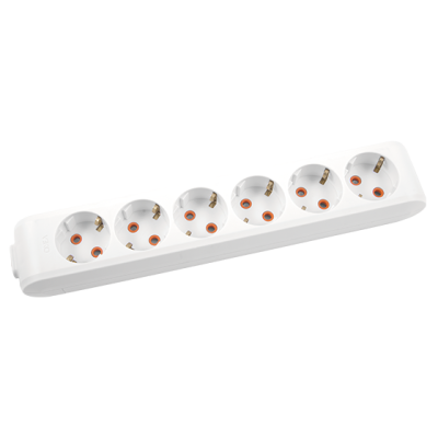 Viko Multi-Let Altılı Grup Priz Topraklı Klemensli Beyaz (Çocuk Korumalı) 90113600 - 1