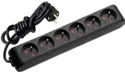 Viko Multi-Let Altılı Grup Priz Ups 2 Metre Siyah (Çocuk Korumalı) 90130602 - Viko