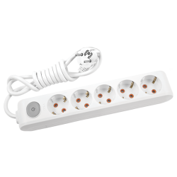 Viko Multi-Let Beşli Grup Priz Anahtar Topraklı 5 Metre Beyaz (Çocuk Korumalı) 90117505 