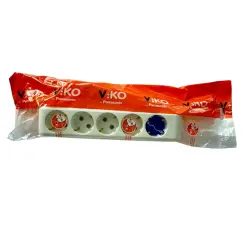 Viko Multi-Let Beşli Grup Priz Topraklı 2 Metre Beyaz (Çocuk Korumalı) 90113502 - 2