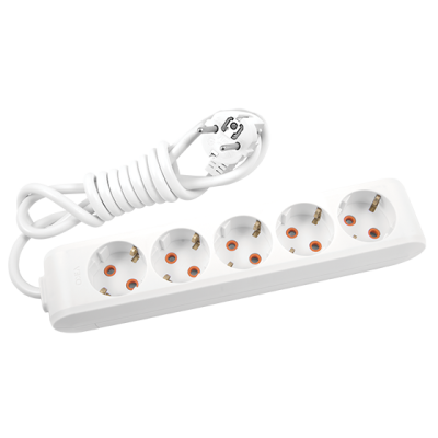 Viko Multi-Let Beşli Grup Priz Topraklı 3 Metre Beyaz (Çocuk Korumalı) 90113503 - 1