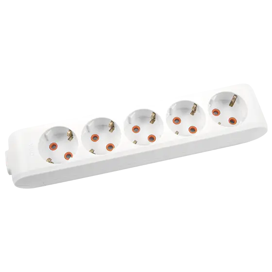 Viko Multi-Let Beşli Grup Priz Topraklı Klemensli Beyaz (Çocuk Korumalı) 90113500 - 1