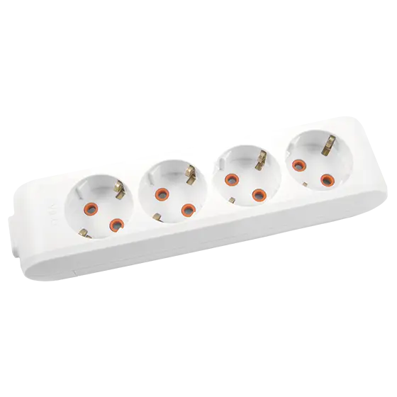 Viko Multi-Let Dörtlü Grup Priz Topraklı Klemensli Beyaz (Çocuk Korumalı) 90113400 - 1