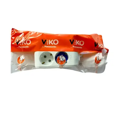 Viko Multi-Let İkili Grup Priz Topraklı 3 Metre Beyaz (Çocuk Korumalı) 90113203 - 2
