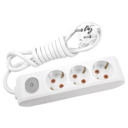 Viko Multi-Let Üçlü Grup Priz Anahtarlı Topraklı 2 Metre Beyaz (Çocuk Korumalı) 90117302 