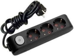 Viko Multi-Let Üçlü Grup Priz Anahtarlı Topraklı 2 Metre Siyah (Çocuk Korumalı) 90137302 - 1
