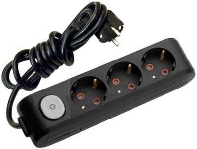 Viko Multi-Let Üçlü Grup Priz Anahtarlı Topraklı 2 Metre Siyah (Çocuk Korumalı) 90137302 - 1