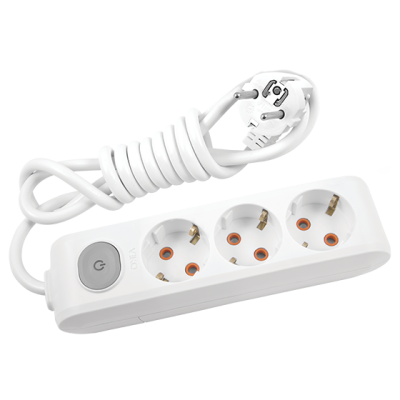 Viko Multi-Let Üçlü Grup Priz Anahtarlı Topraklı 3 Metre Beyaz (Çocuk Korumalı) 90117303 - 1