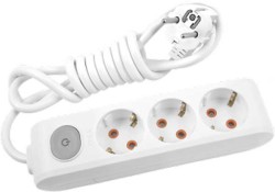 Viko Multi-Let Üçlü Grup Priz Anahtarlı Topraklı 5 Metre Beyaz (Çocuk Korumalı) 90117305 - Viko