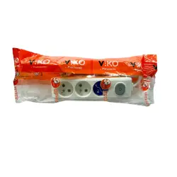 Viko Multi-Let Üçlü Grup Priz Anahtarlı Topraklı Ups 2 Metre Beyaz (Çocuk Korumalı) 90119302 - Viko (1)
