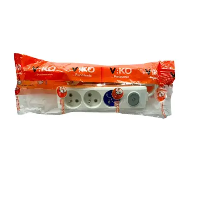 Viko Multi-Let Üçlü Grup Priz Anahtarlı Topraklı Ups 2 Metre Beyaz (Çocuk Korumalı) 90119302 - 2