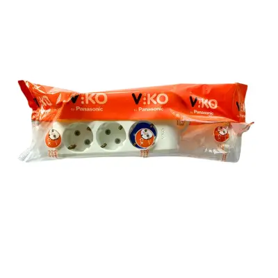 Viko Multi-Let Üçlü Grup Priz Topraklı 1 Metre Beyaz (Çocuk Korumalı) 90113301 - 2
