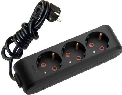 Viko Multi-Let Üçlü Grup Priz Topraklı 2 Metre Siyah (Çocuk Korumalı) 90133302 - 1