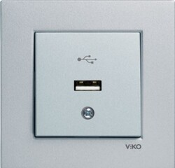 Viko Novella/Trenda Antrasit USB Konnektör Kapak - 1
