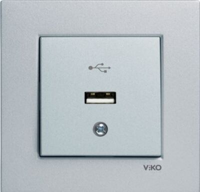 Viko Novella/Trenda Antrasit USB Konnektör Kapak - 1