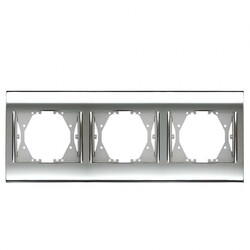 Viko Panasonic Thea Blu Chrome + Beyaz Üçlü Çerçeve - Thea/Panasonic