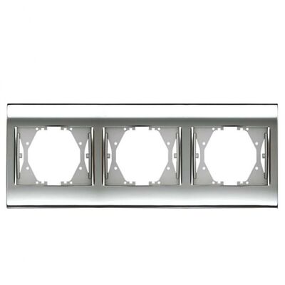 Viko Panasonic Thea Blu Chrome + Beyaz Üçlü Çerçeve - 1