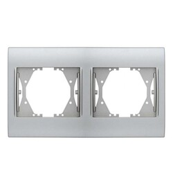 Viko Panasonic Thea Blu Chrome Matt + Beyaz İkili Çerçeve - Thea/Panasonic