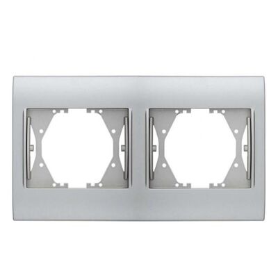 Viko Panasonic Thea Blu Chrome Matt + Beyaz İkili Çerçeve - 1