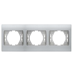 Viko Panasonic Thea Blu Chrome Matt + Beyaz Üçlü Çerçeve - Thea/Panasonic