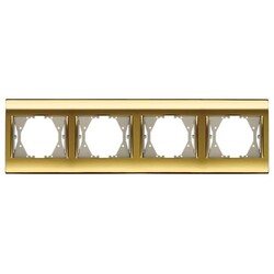 Viko Panasonic Thea Blu Gold + Dore Dörtlü Çerçeve - Thea/Panasonic
