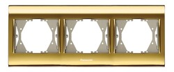 Viko Panasonic Thea Blu Gold + Dore Üçlü Çerçeve - Thea/Panasonic