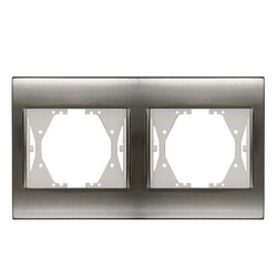 Viko Panasonic Thea Blu İnox + Beyaz İkili Çerçeve - Thea/Panasonic