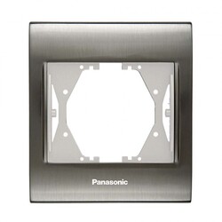 Viko Panasonic Thea Blu Inox + Beyaz Tekli Çerçeve - Thea/Panasonic