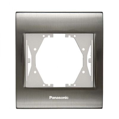 Viko Panasonic Thea Blu Inox + Beyaz Tekli Çerçeve - 1
