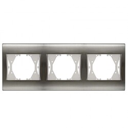 Viko Panasonic Thea Blu İnox + Beyaz Üçlü Çerçeve - Thea/Panasonic