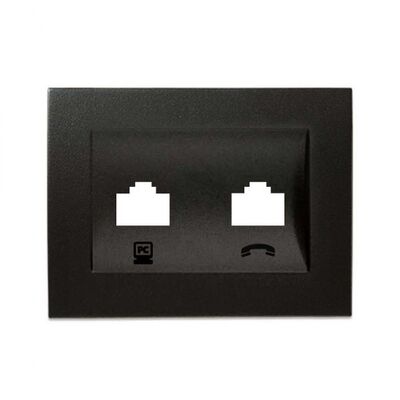 Viko Panasonic Thea Blu Siyah Data Nümeris Telefon Prizi Düğme/Kapak - 1