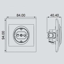 Viko Panasonic Thea Blu Topraklı Priz Mekanizma - Thea/Panasonic (1)