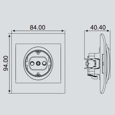 Viko Panasonic Thea Blu Topraklı Priz Mekanizma - 2