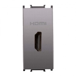 Viko Panasonic Thea Modüler Antrasit 1M HDMI Konnektör Mekanizma + Düğme/Kapak - Thea/Panasonic