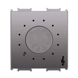 Viko Panasonic Thea Modüler Antrasit 2M Acil Anonslu Müzik Yayın Anahtarı Mekanizma + Düğme/Kapak - Thea/Panasonic
