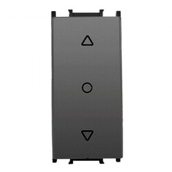 Viko Panasonic Thea Modüler Füme 1M Tek Düğmeli Jaluzi Anahtar Düğme/Kapak (Mekanizma Hariç) - Thea/Panasonic