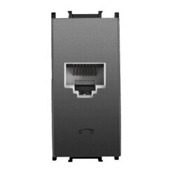 Viko Panasonic Thea Modüler Füme1M Nümeris Telefon Prizi Cat3 Mekanizma + Düğme/Kapak - Thea/Panasonic