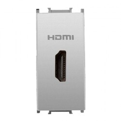 Viko Panasonic Thea Modüler Metalik Beyaz 1M HDMI Konnektör Mekanizma + Düğme/Kapak - Thea/Panasonic