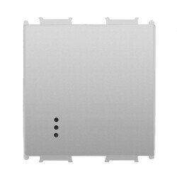 Viko Panasonic Thea Modüler Metalik Beyaz 2M Işıklı Anahtar Düğme/Kapak - Thea/Panasonic