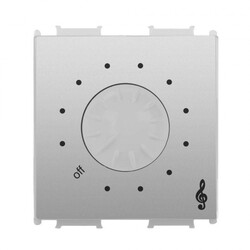 Viko Panasonic Thea Modüler Metalik Beyaz 2M Müzik Yayın Anahtarı Mekanizma + Düğme/Kapak - Thea/Panasonic