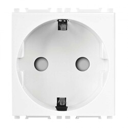 Viko Panasonic Thea Modüler Opak Beyaz 2M Topraklı Priz Mekanizma + Düğme/Kapak - Thea/Panasonic